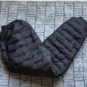 Black Quilted Puffer Pants, Unisex, brand new